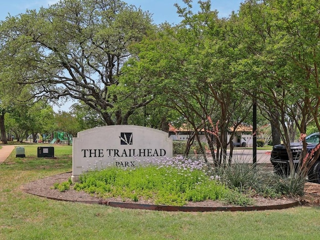 14928 Thatcher Dr, Austin, TX 78717 - community sign with a lawn