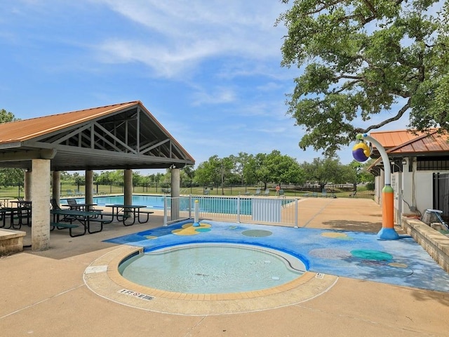 14928 Thatcher Dr, Austin, TX 78717 - community pool with a gazebo, fence, and a patio area