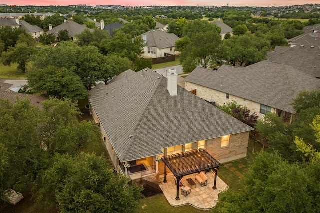 240 Maeves Way, Austin, TX 78737 - aerial view at dusk of a residential view