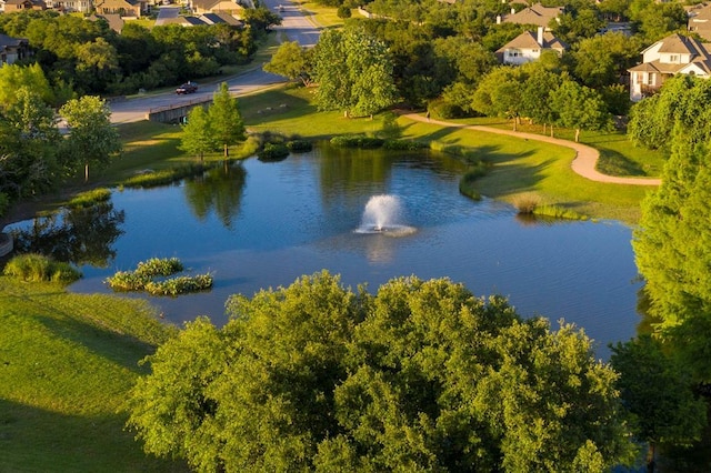 240 Maeves Way, Austin, TX 78737 - aerial perspective of suburban area featuring a large body of water