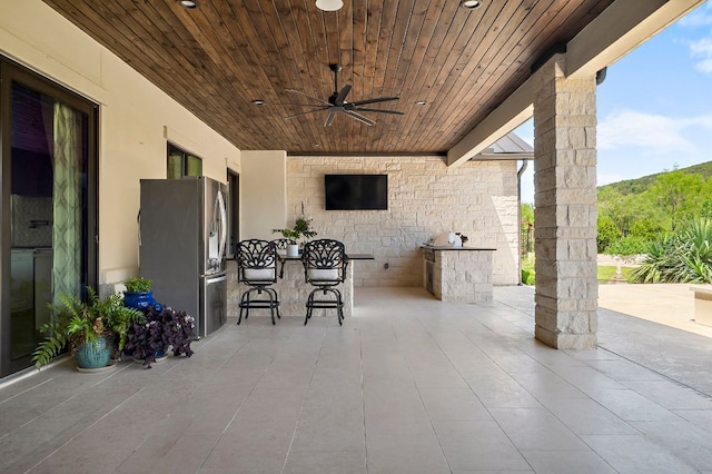 811 Wade Rd, New Braunfels, TX 78132 - view of patio with a ceiling fan