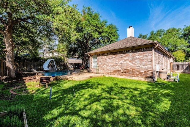 view of yard with a patio