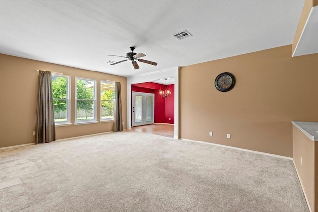 109 Silver Lace Ln, Round Rock, TX 78664 - empty room featuring ceiling fan, carpet flooring, and baseboards