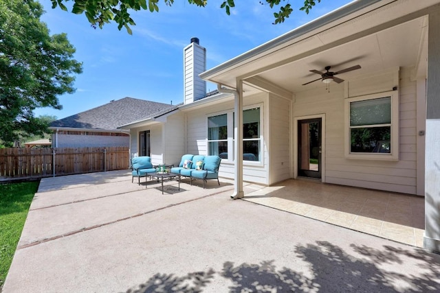 426 Valona Loop, Round Rock, TX 78681 - view of patio / terrace with a ceiling fan and outdoor lounge area