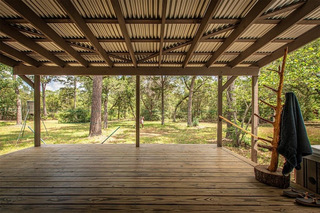 914 Sand Hills Rd, Red Rock, TX 78662 - wooden terrace with a lawn