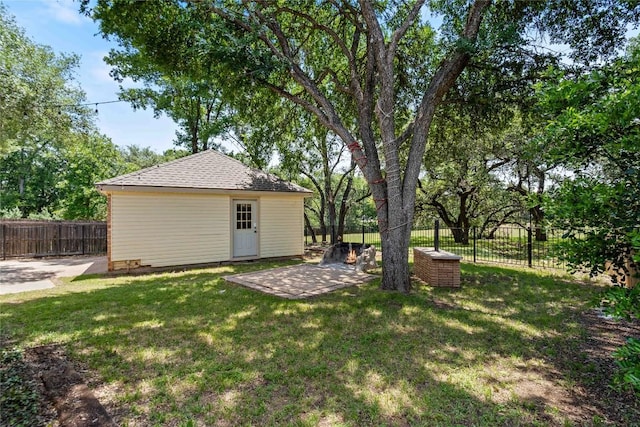 3007 Sesbania Dr, Austin, TX 78748 - view of yard with a patio area and an outdoor structure