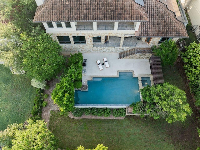 view from above of property