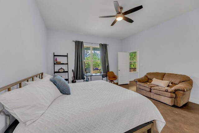 265 Makaha Dr, Bastrop, TX 78602 - bedroom featuring a ceiling fan