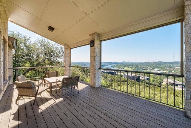 6605 W Courtyard Dr, Austin, TX 78730 - view of wooden deck