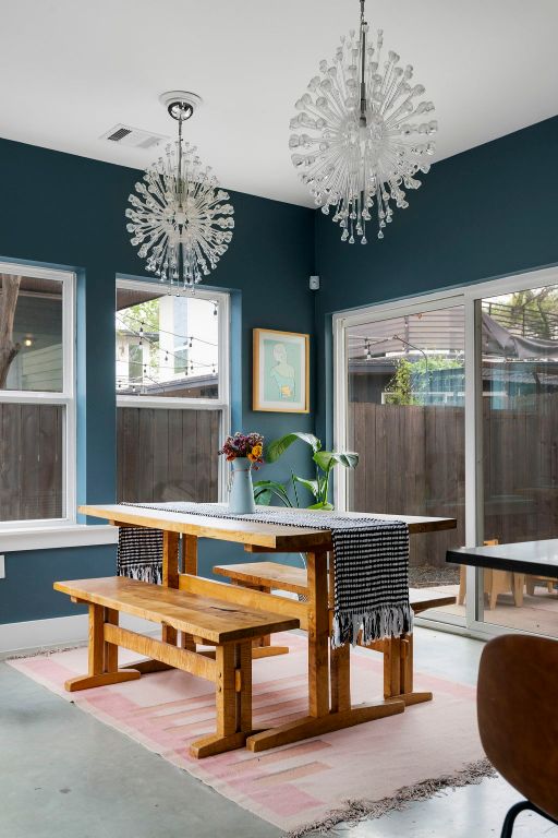 2912 Govalle Ave Unit A, Austin, TX 78702 - dining space featuring a chandelier