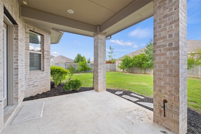 110 N Sage Holw, Dripping Springs, TX 78620 - fenced backyard featuring a patio