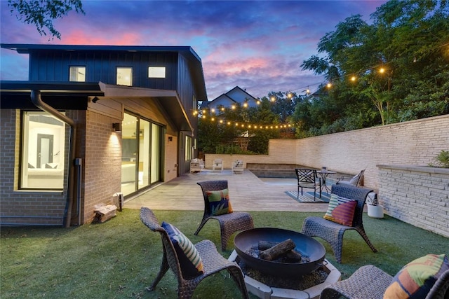 2901 S 5th St, Austin, TX 78704 - view of patio / terrace with a fire pit