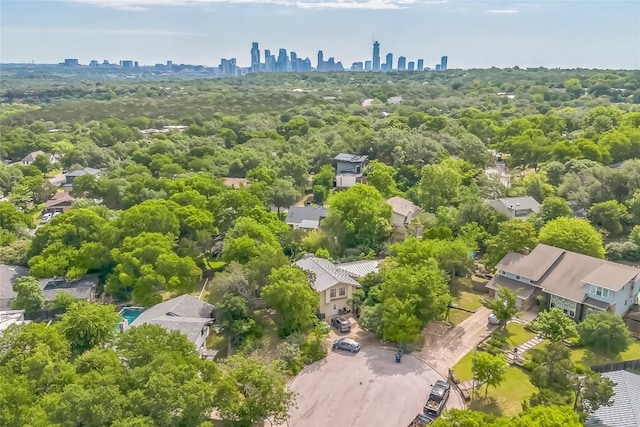 2502 Side Cv, Austin, TX 78704 - aerial view of residential area with city skyline