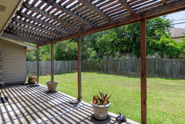 view of patio / terrace with a pergola