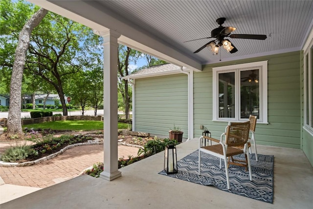 2601 W 49th St, Austin, TX 78731 - view of patio with ceiling fan