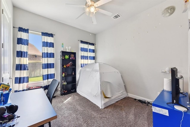 125 Redtail Ln, Leander, TX 78641 - carpeted office with plenty of natural light and a ceiling fan