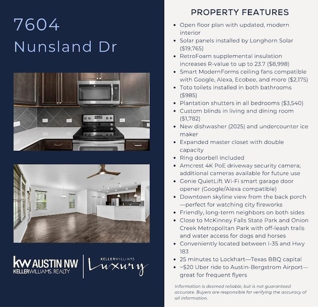 7604 Nunsland Dr, Austin, TX 78744 - view of a document with a collage of images