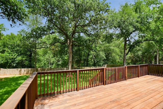 1607 Mesa Verde Dr, Round Rock, TX 78681 - deck with view of wooded area