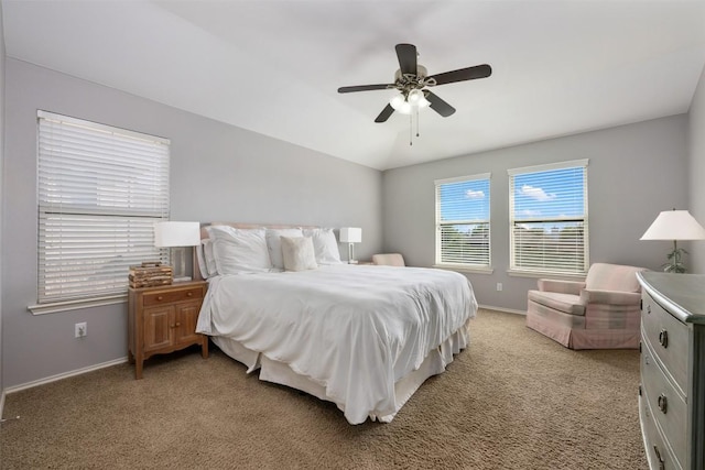 361 Stone View Trl, Austin, TX 78737 - bedroom with light colored carpet, baseboards, and a ceiling fan