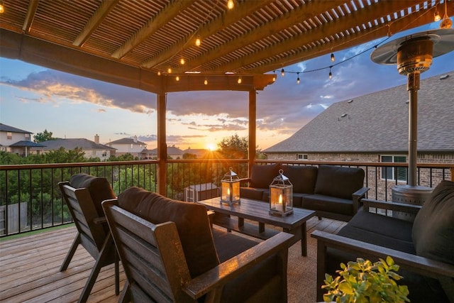 361 Stone View Trl, Austin, TX 78737 - view of patio / terrace with an outdoor hangout area, a pergola, and a wooden deck