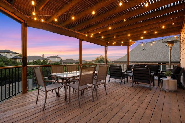 361 Stone View Trl, Austin, TX 78737 - deck featuring outdoor dining space and outdoor lounge area
