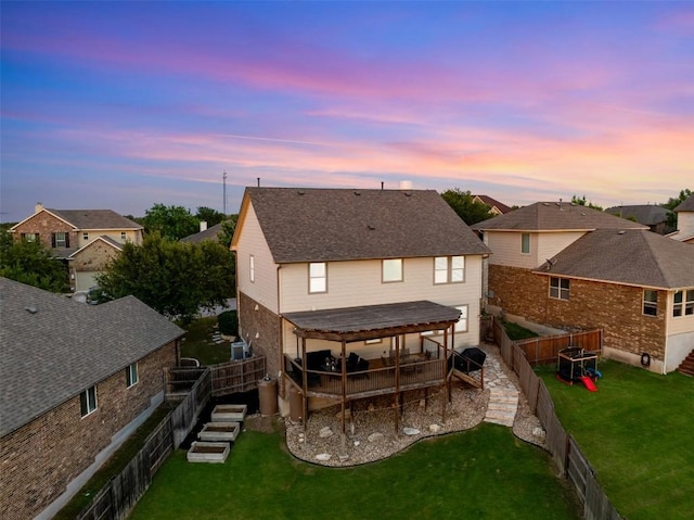 361 Stone View Trl, Austin, TX 78737 - back of house featuring a residential view and a deck