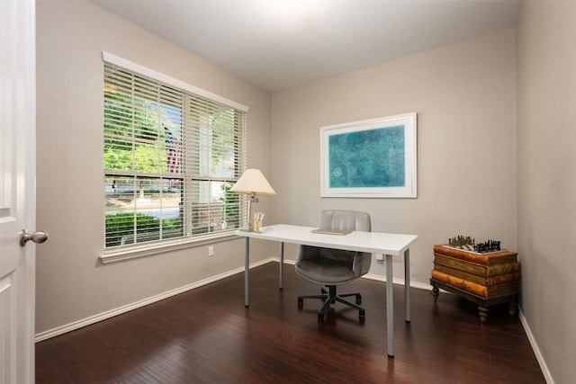 361 Stone View Trl, Austin, TX 78737 - office space featuring dark wood-type flooring and baseboards