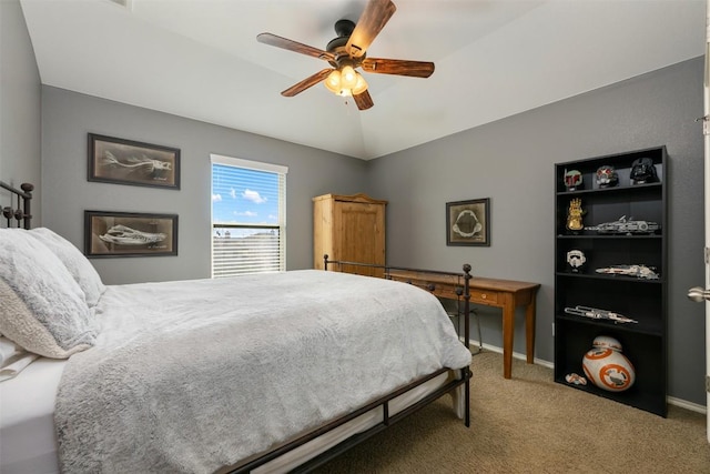 361 Stone View Trl, Austin, TX 78737 - bedroom with carpet flooring, baseboards, and ceiling fan