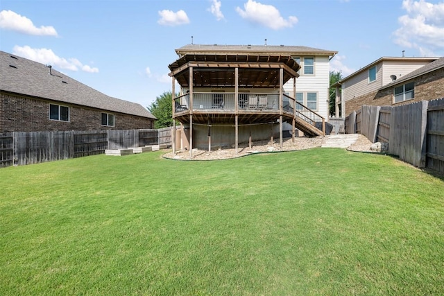 361 Stone View Trl, Austin, TX 78737 - rear view of house featuring stairway and a wooden deck