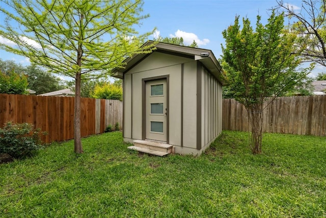 view of shed