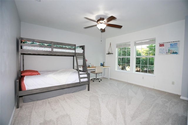 1401 Brixey Cv, Austin, TX 78754 - carpeted bedroom with ceiling fan and an office area