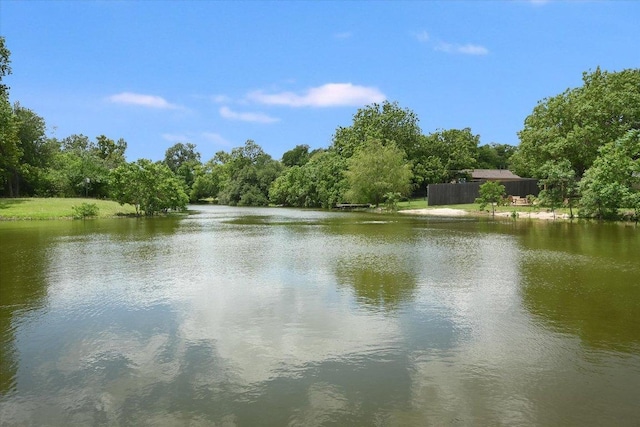 water view with a forest