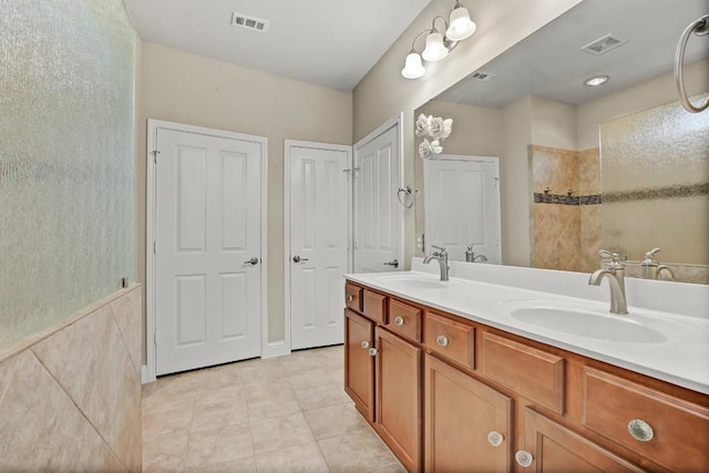 122 Coffee Mill Creek Rd, Georgetown, TX 78633 - full bathroom featuring tile patterned flooring and double vanity