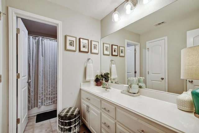 410 Easton Dr, San Marcos, TX 78666 - full bathroom with vanity and tile patterned floors