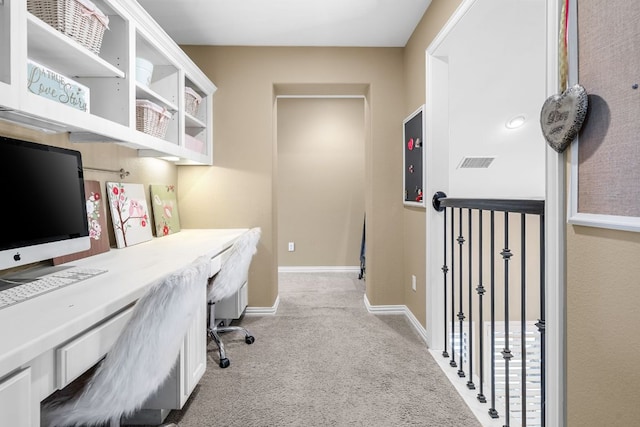285 Sand Hills Ln, Austin, TX 78737 - home office with built in study area, light colored carpet, and baseboards