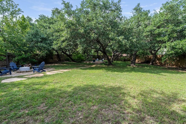 285 Sand Hills Ln, Austin, TX 78737 - view of yard with a fire pit and a patio