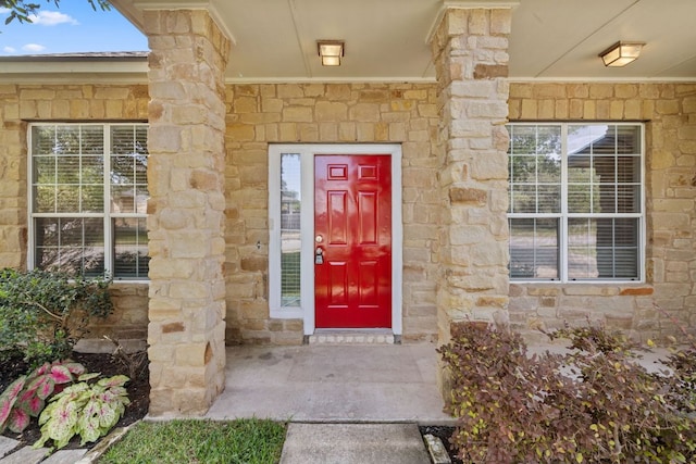 3321 Winding River Trl, Round Rock, TX 78681 - view of exterior entry featuring stone siding
