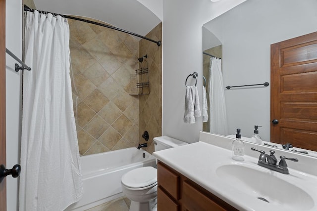 11036 Cherisse Dr, Austin, TX 78739 - bathroom with vanity and shower / bathtub combination with curtain