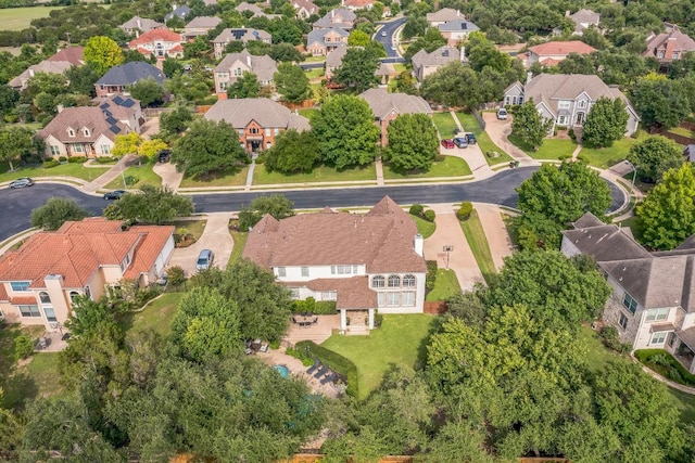 aerial view of residential area