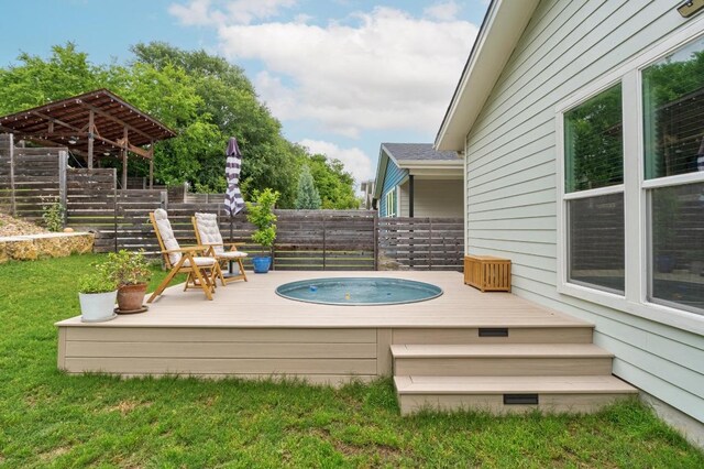 5202 Rob Scott St, Austin, TX 78721 - view of wooden terrace