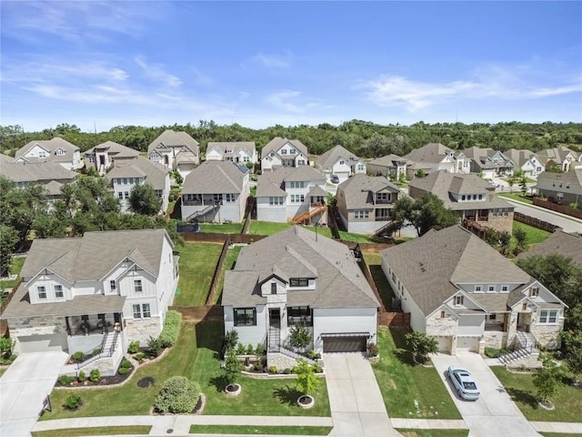 aerial perspective of suburban area