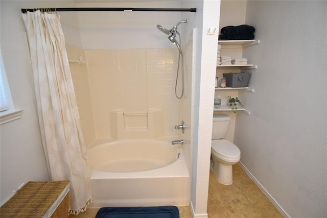 2803 Mason Dr, Killeen, TX 76549 - full bath featuring toilet and shower / bath combo with shower curtain