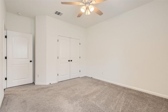 552 Windom Way, Georgetown, TX 78626 - unfurnished bedroom with carpet, baseboards, a closet, and a ceiling fan