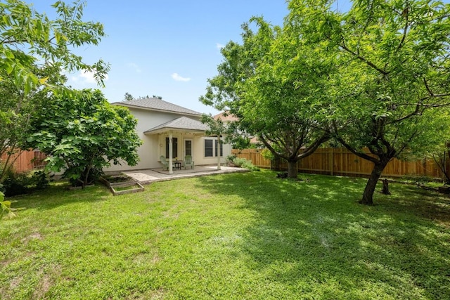 view of yard with a patio area
