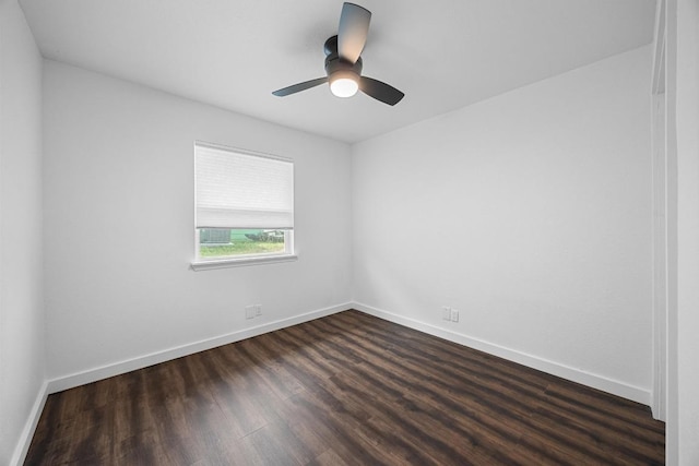 5916 Signal Pt, Austin, TX 78724 - unfurnished room with dark wood-style floors and a ceiling fan