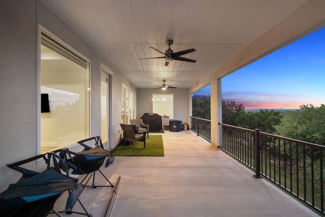 20704 Leaning Oak Dr, Lago Vista, TX 78645 - balcony with ceiling fan