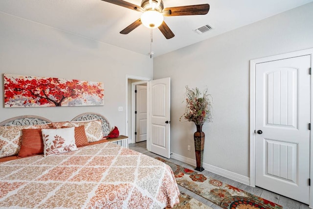 512 Bell Boot Pass, Georgetown, TX 78626 - bedroom featuring baseboards and ceiling fan
