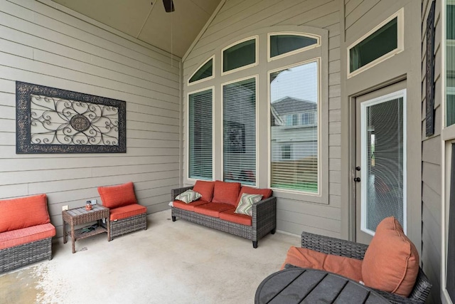 512 Bell Boot Pass, Georgetown, TX 78626 - view of patio featuring a ceiling fan