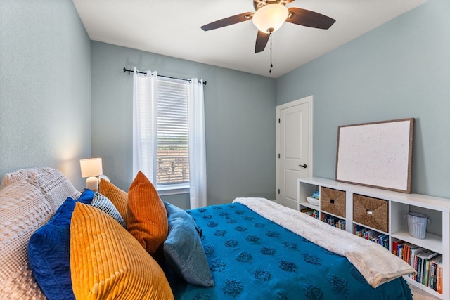 bedroom with a ceiling fan