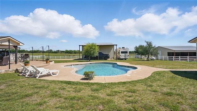 310 Hatter Dr, Moody, TX 76557 - view of pool featuring an outbuilding and an exterior structure